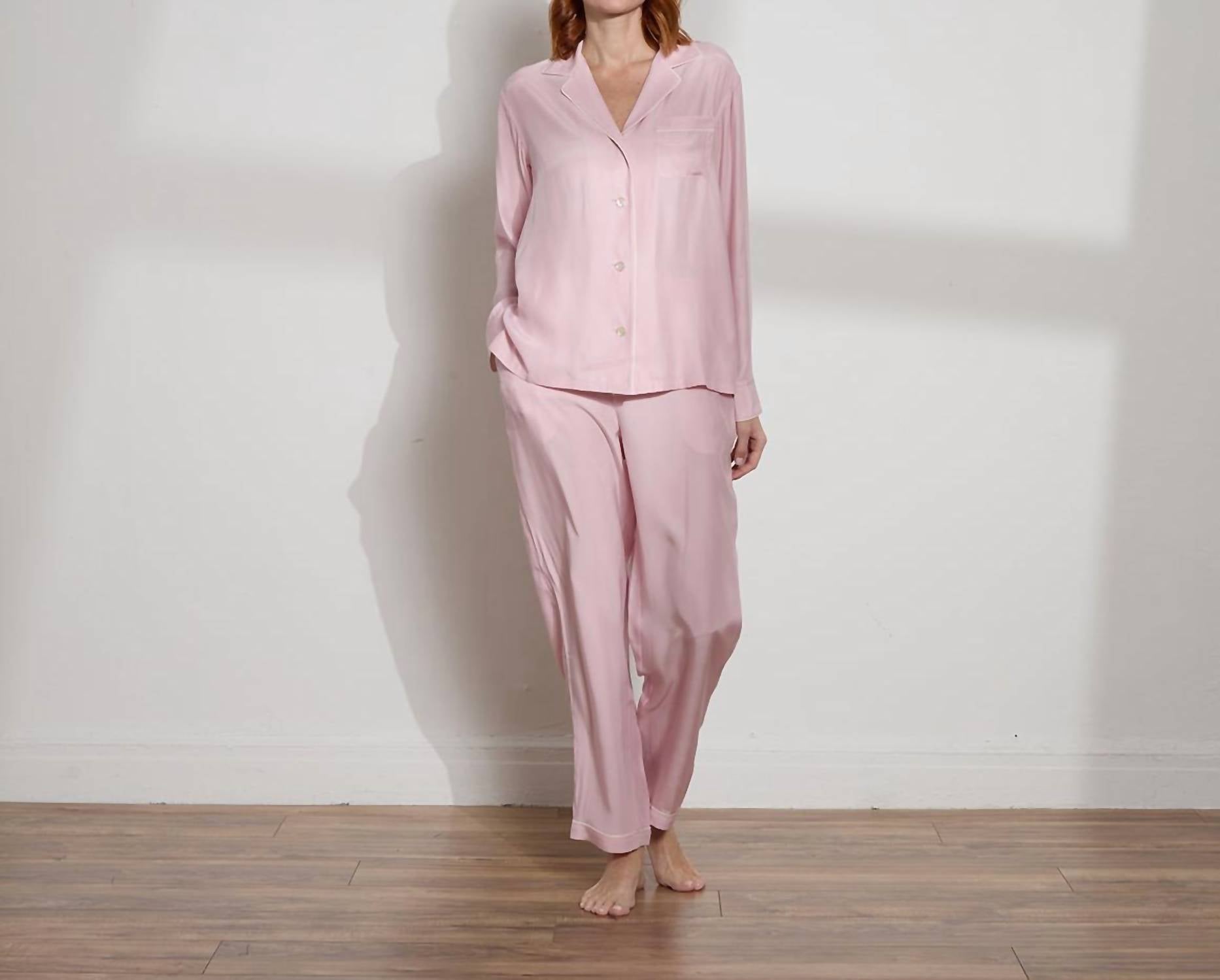 The Sleep Code - Women's Washable Silk Long Pj Set