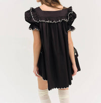 for Love & Lemons Tea Time Baby Doll Dress in black - women's dress - view 5