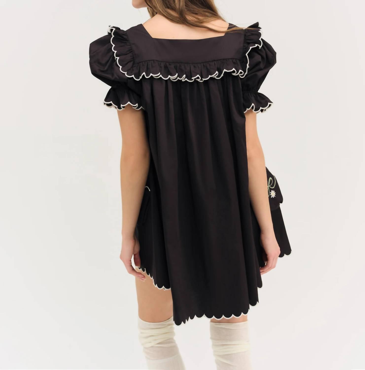for Love & Lemons Tea Time Baby Doll Dress in black - women's dress - view 5