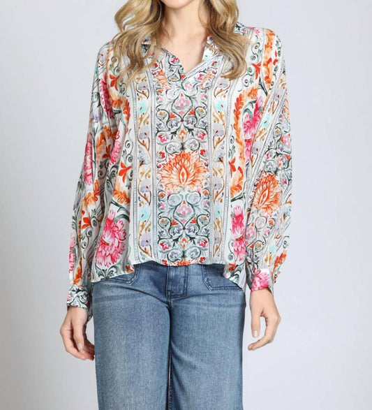 Apny - Half-placket Pullover Blouse