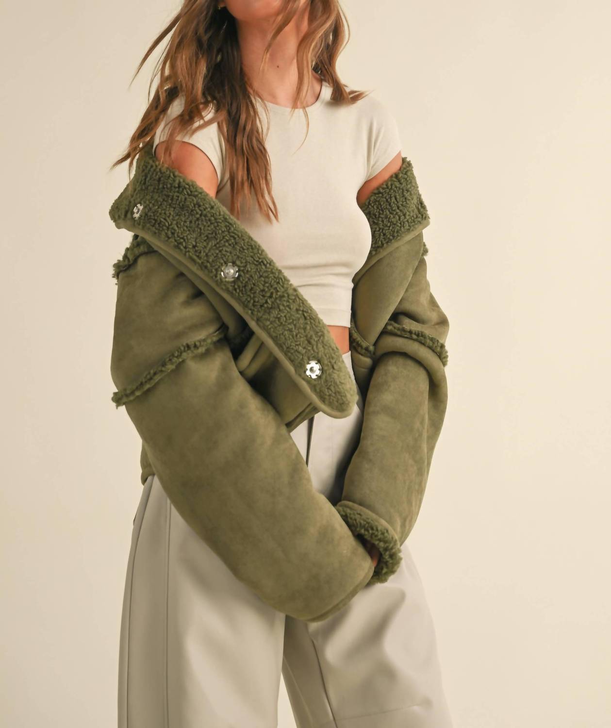 Miou Muse - Long Time Gone Sherpa Jacket