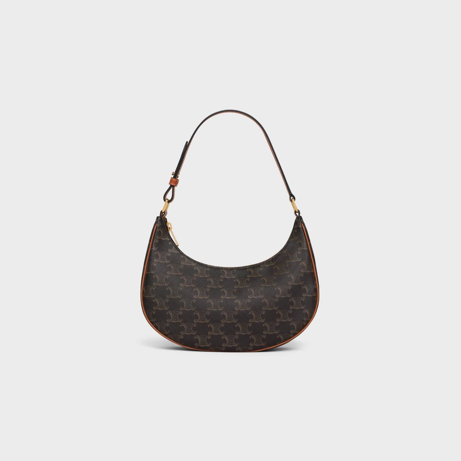 Celine - Women's Ava Triomphe Canvas Calfskin Shoulder Bag