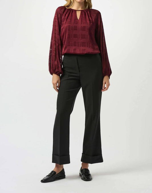 Joseph Ribkoff - Satin Burnout Boxy Top