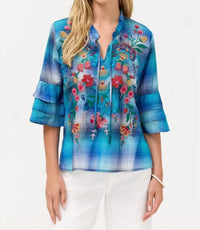 Johnny Was - Soline ruffle sleeve blouse