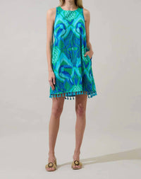 Sugarlips - Blissy Tropical Winda Trapeze Mini Dress