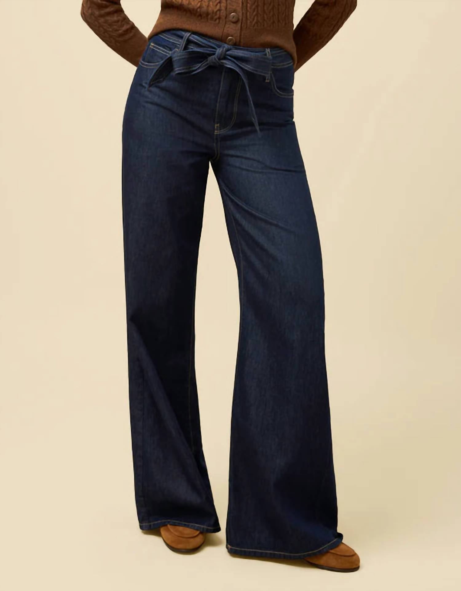 spartina 449 Faye Denim Trouser in midnight marina rinse wash - women's jeans