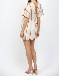 Fate - Binding Scallop Panel Mini Dress