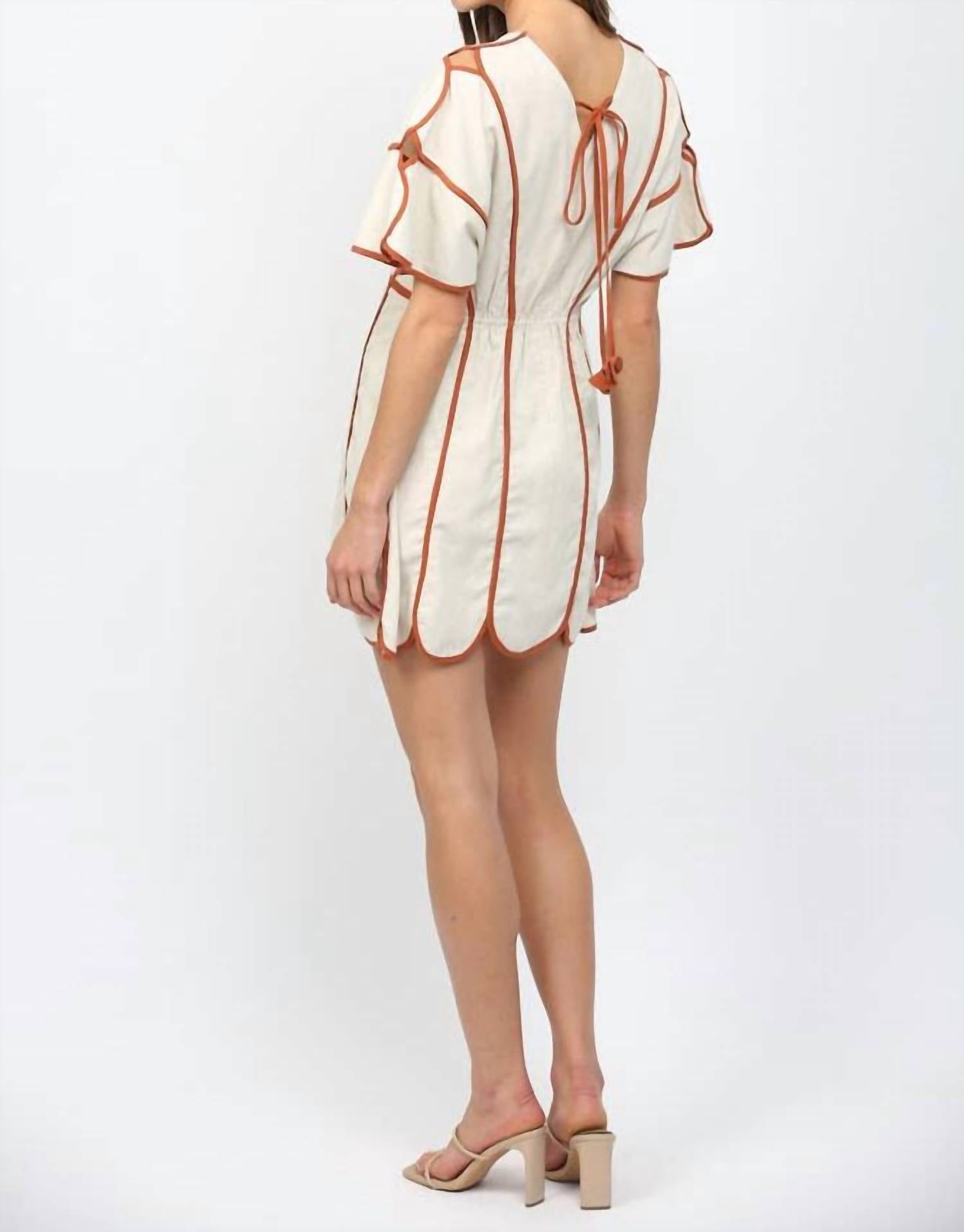 Fate - Binding Scallop Panel Mini Dress