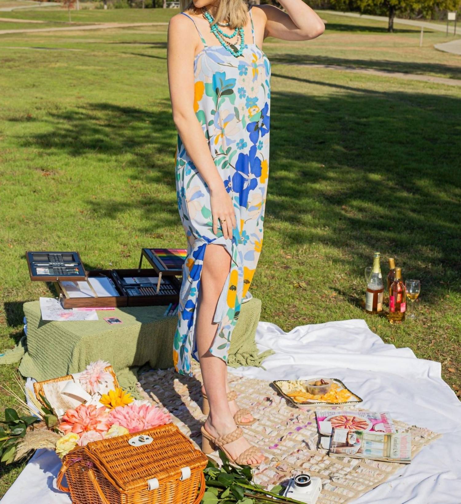 Southern Grace - Tropical Maxi Dress