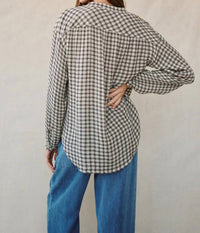 Bella Dahl - Shirred Mandarin Collar Shirt