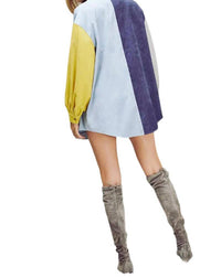Davi & Dani - Patrice Colorblock Oversized Shirt
