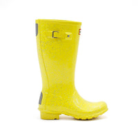 HUNTER Girls Giant Glitter Rain Boots in illuminating yellow - kids' shoe - alternate view