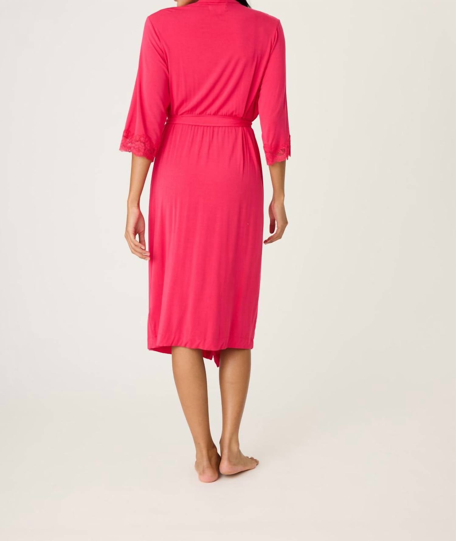 PJ Salvage Day Dreams Robe in ruby red - women's intimate - view 4
