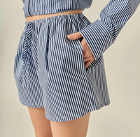 English Factory - Striped Drawstring Short