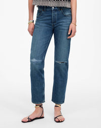 Madewell Dean Easy Straight Crop Jeans in labette wash - women's jeans