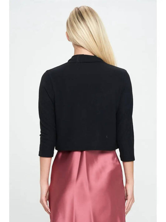 Reneec. - Brushed Knit Cashmere Like Bolero Cardigan