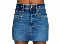 Pistola - Skye High Rise Denim Mini Skirt