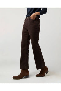 Ann Mashburn Kendall Flare 5-Pocket Jean in coffee stretch cord - women's pants - alternate view