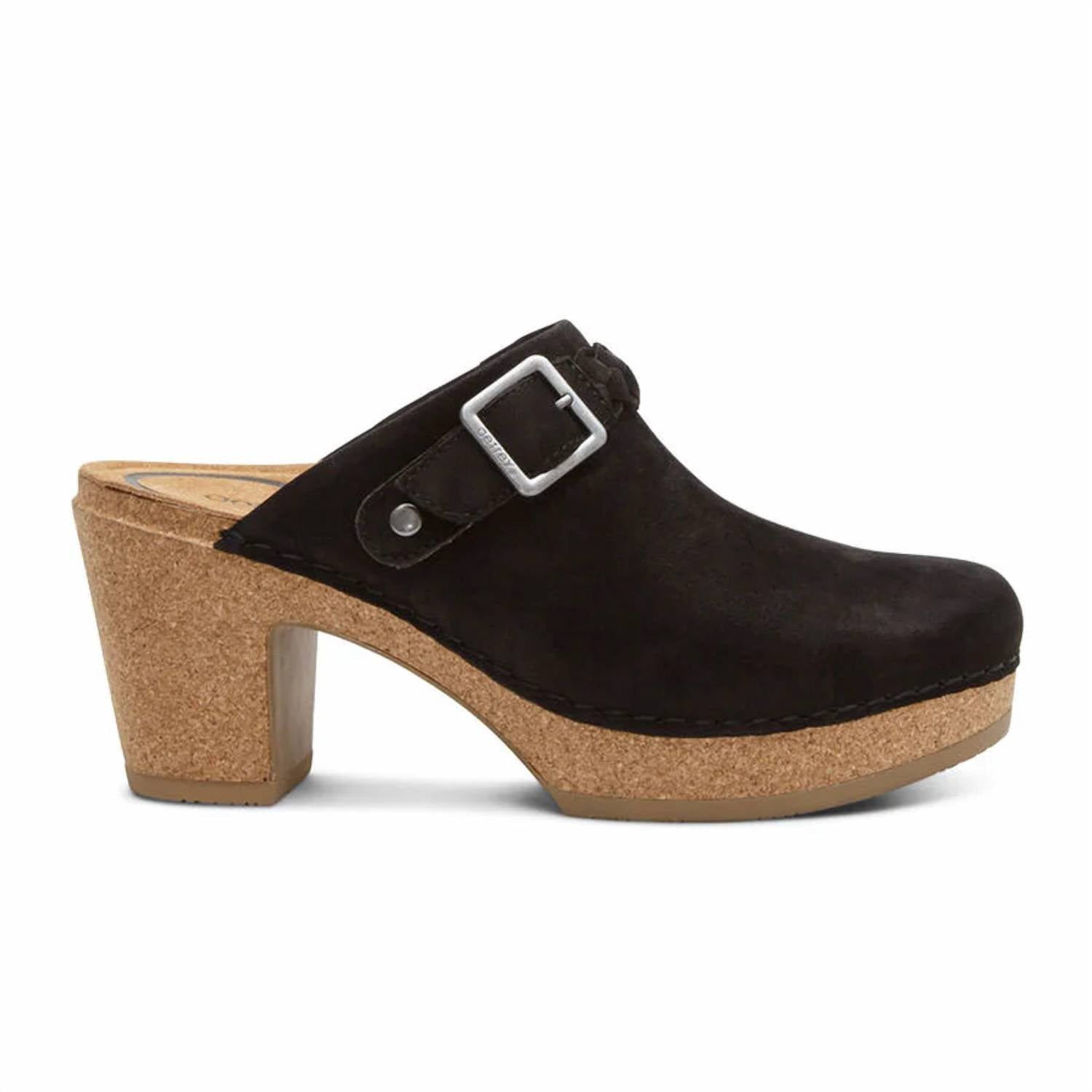Aetrex Women's Corey Clog in black - women's shoe - detail view