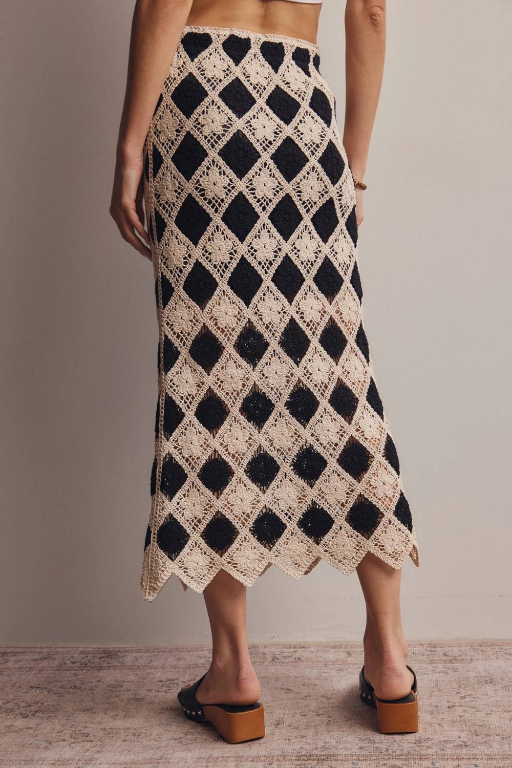 Forte - Crochet Diamond Midi Skirt