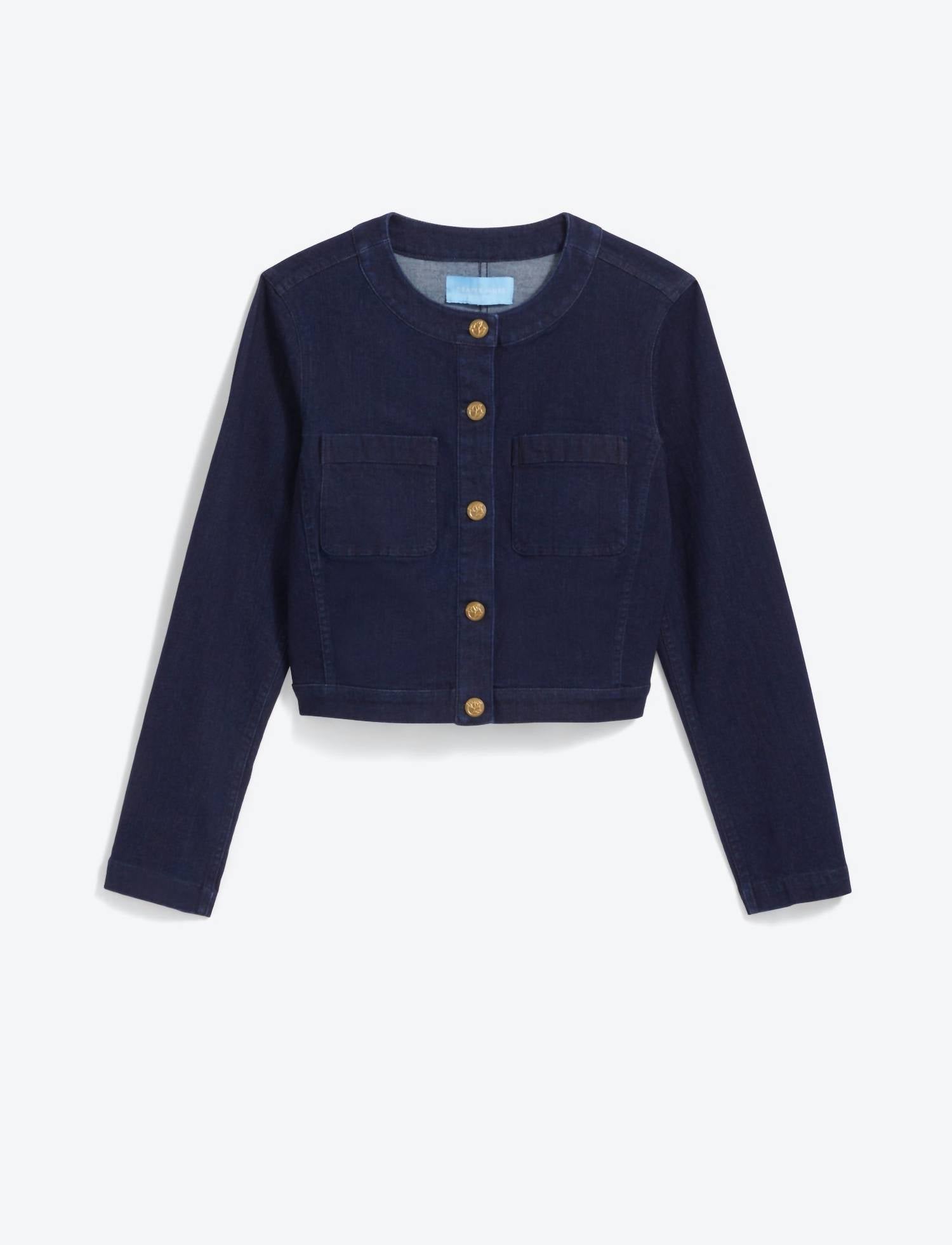 Draper James - Denim Collarless Jacket