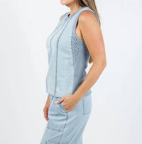 Melissa Nepton - Crochet Denim Tank