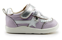 OLDSOLES Girl's Ground Work Sneakers in lilium snow silver - kids' sneaker - detail view