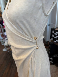 Zoe And Claire - Women's Heather Knit Wrapped Dress