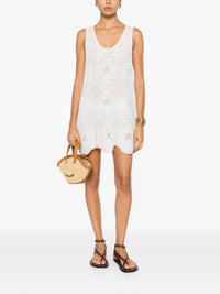 Matteau Broderie Tank Dress in white - women's dress