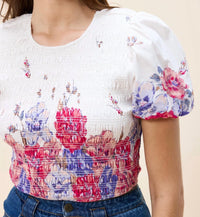 Cleobella Rya Short Sleeve Top in camellia print - women's blouse - view 4