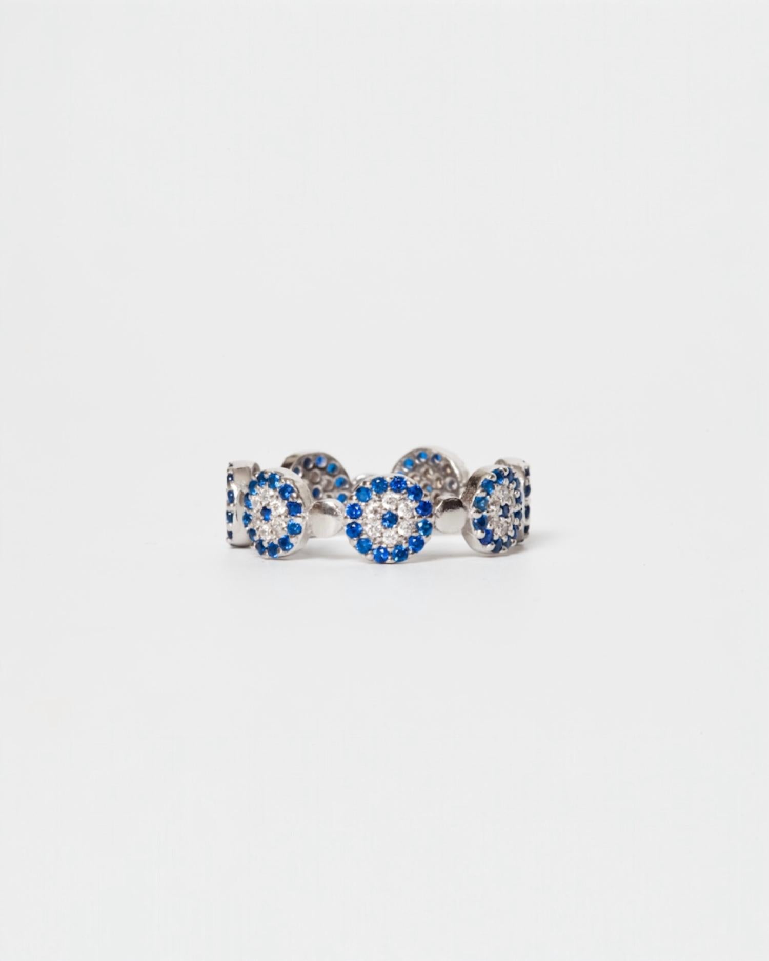 Avenue Chic EVIL EYE BAND in silver - women's jewelry