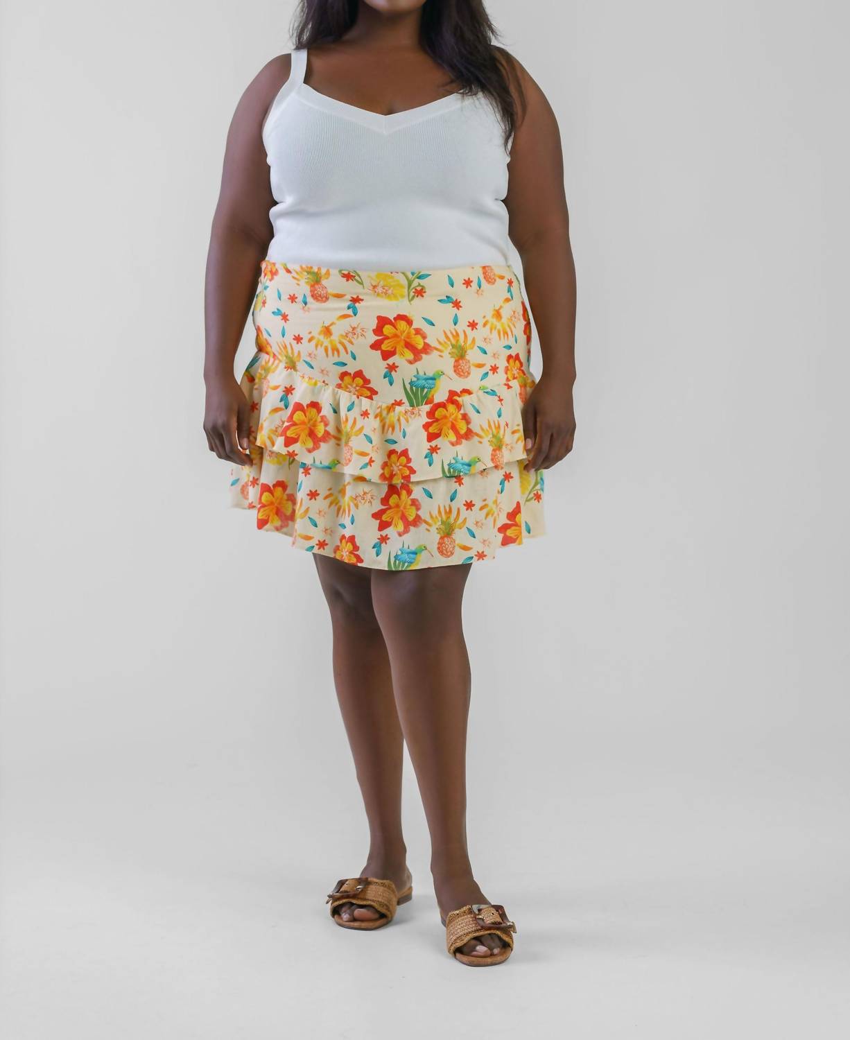 Guapa - Prana Ruffled Skirt - Plus