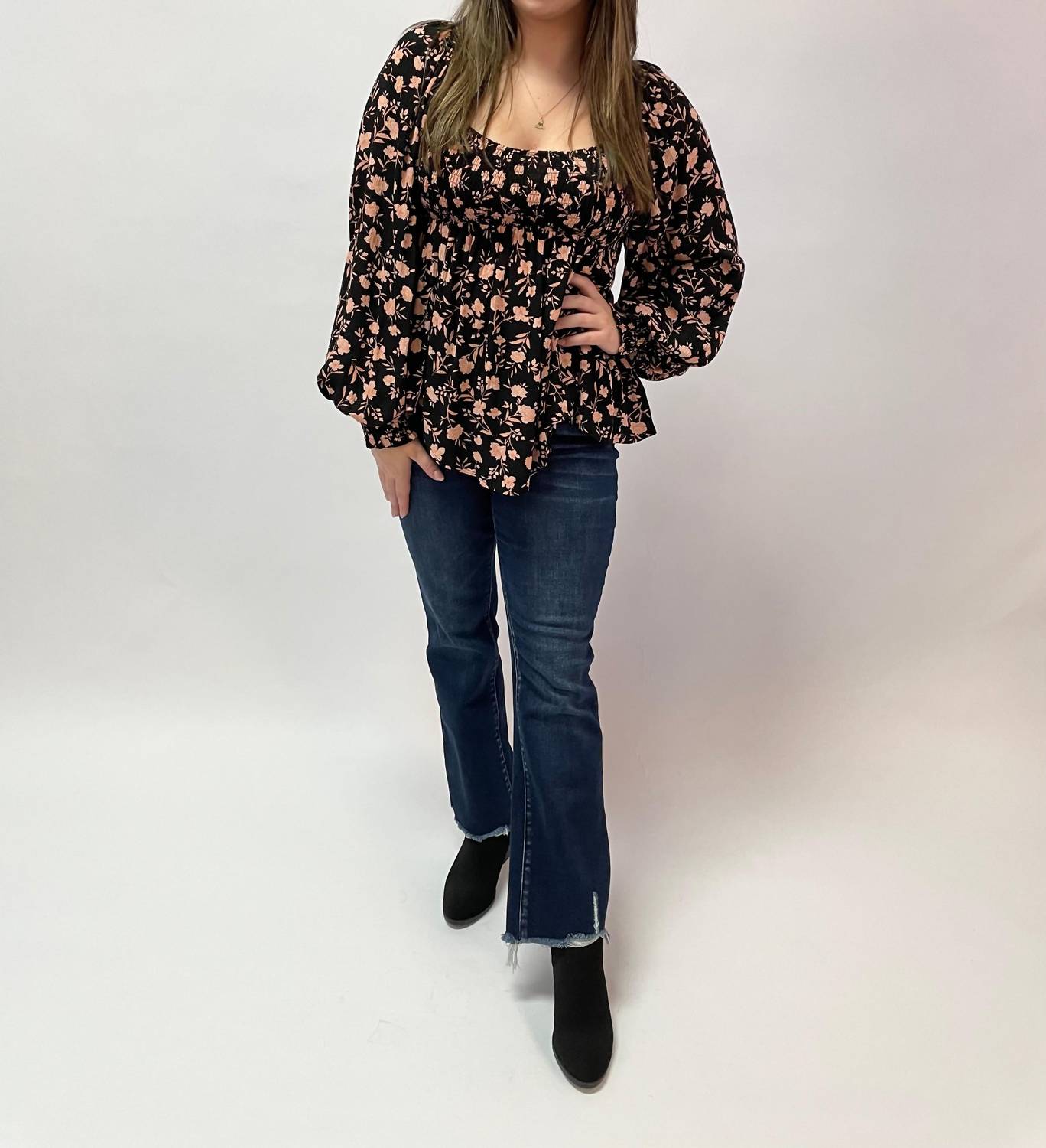 By Together - Camellia Floral Long Sleeve Top