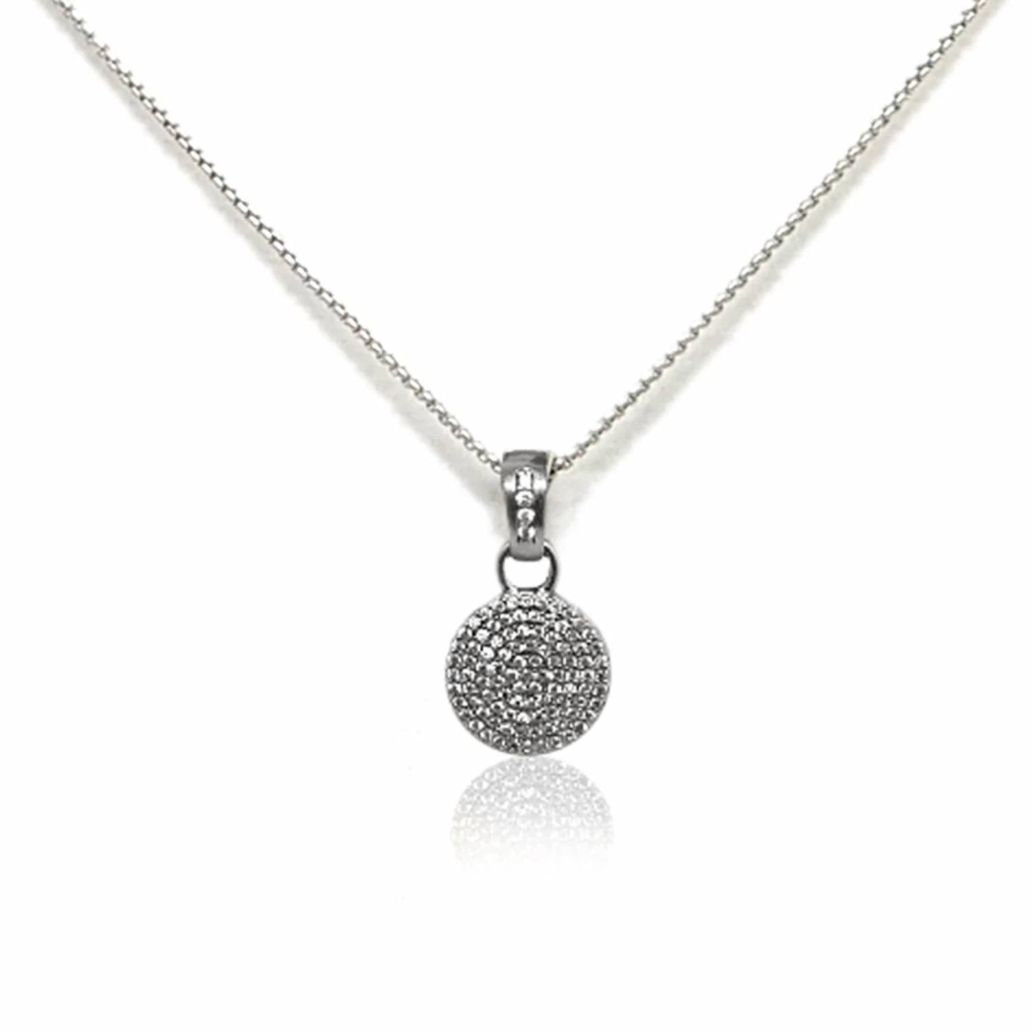 Tat2 Designs - Women's Pave Disc Necklace