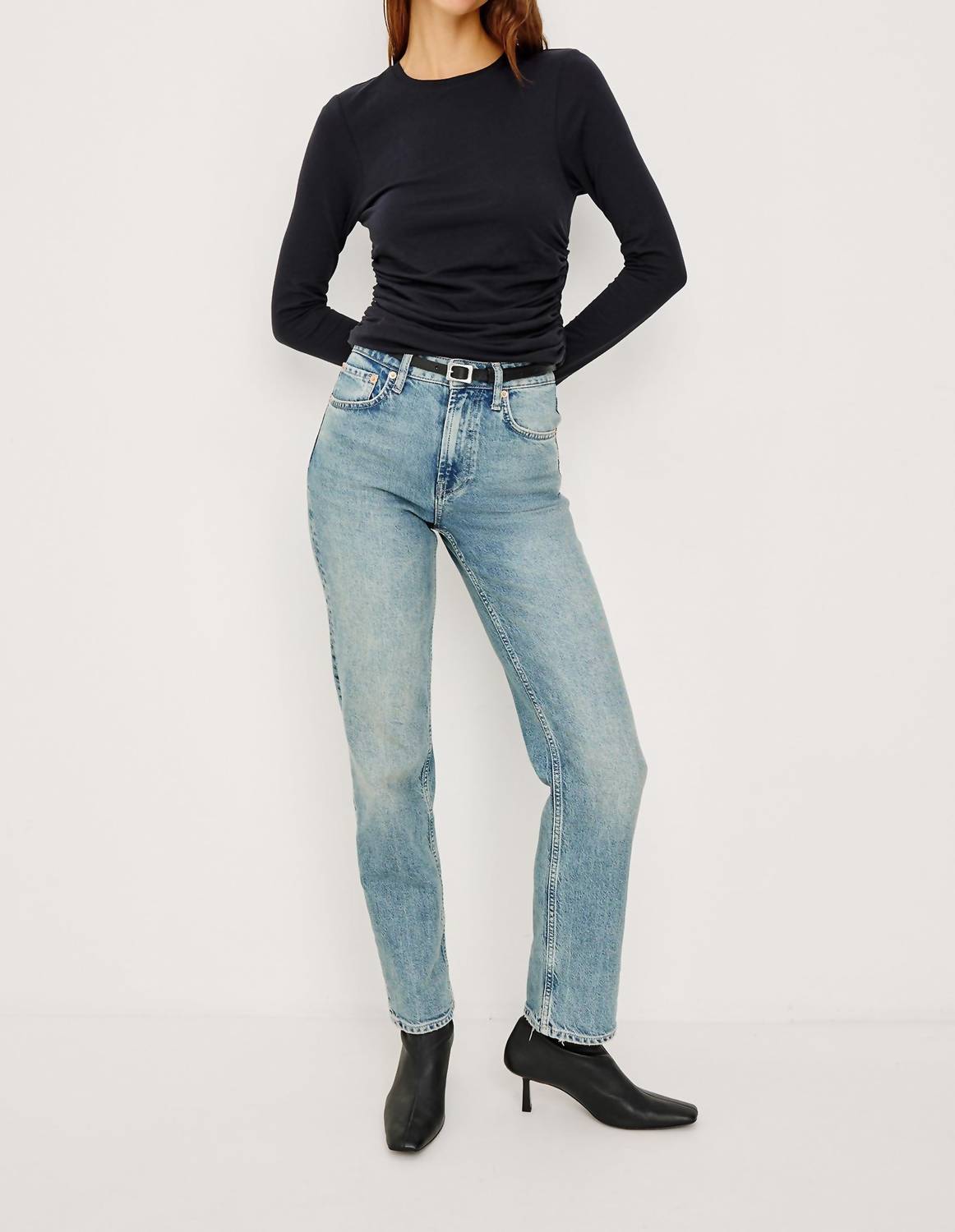 Rails Melle Long Sleeve Top in black - women's long sleeve top - view 4