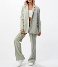 FRONT SEAM WIDE LEG PANTS