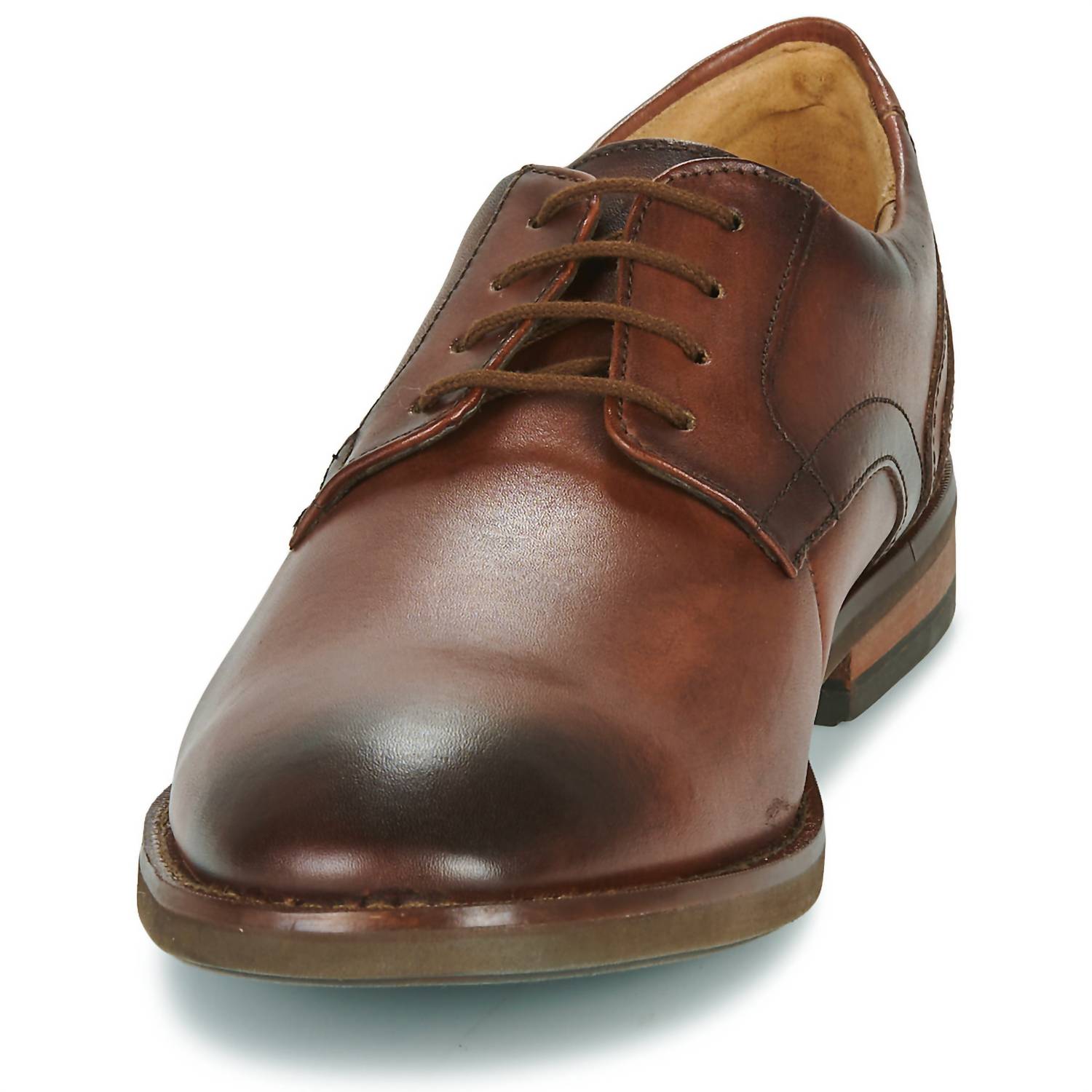 Clarks Men's Unhuge Lace Shoe in brown leather - men's shoe - alternate view