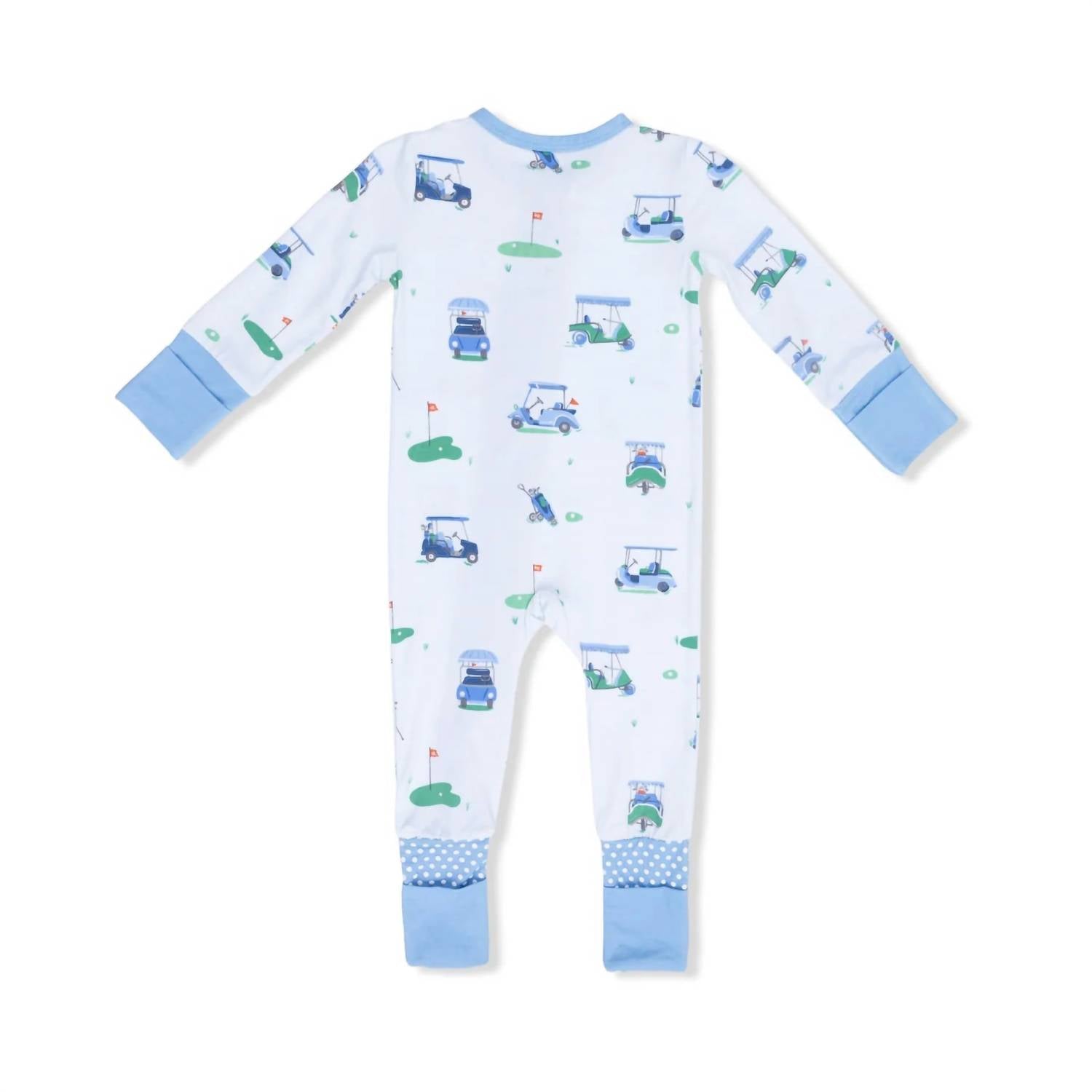Angel Dear - Boy's Vintage Golf Carts Convertible Romper