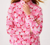 Lilly Pulitzer Upf 50+ Skipper Popover Top in coconut dear heart 1 - women's top - alternate view