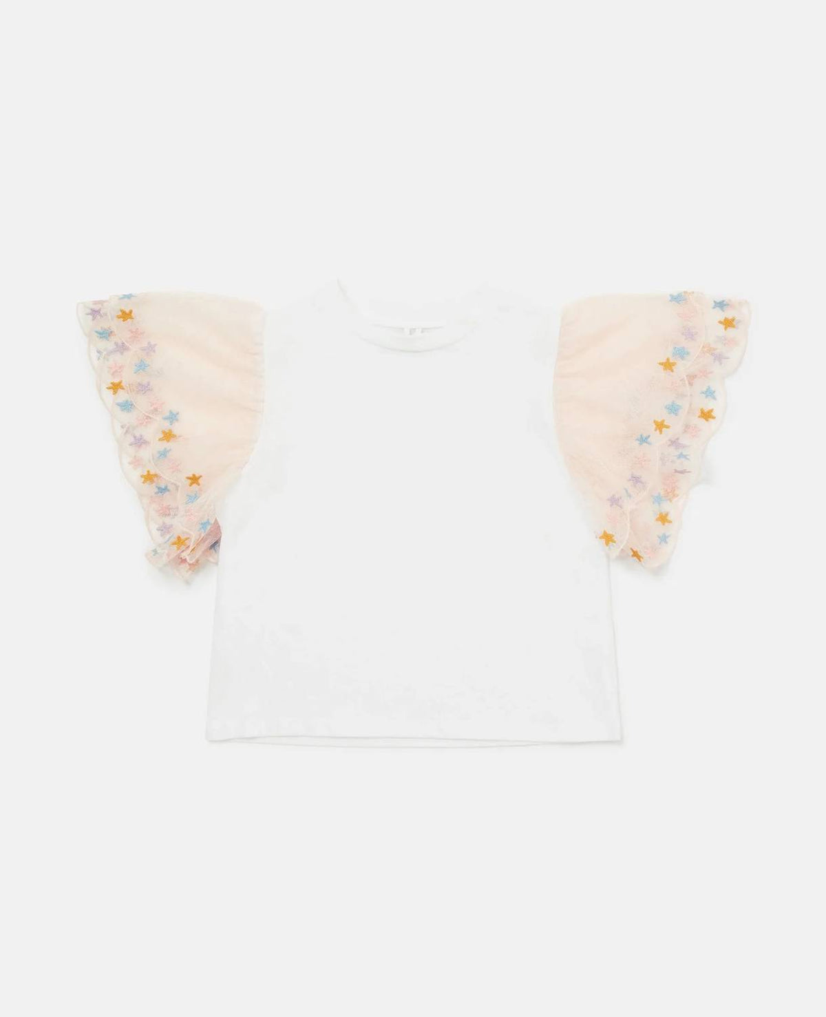 Stella Mccartney - Kid's Tulle Sleeve Short Sleeve Shirt