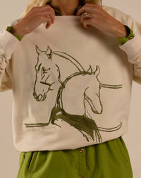 Care Tucker - 90’s Baggy Embroidered Sweatshirt