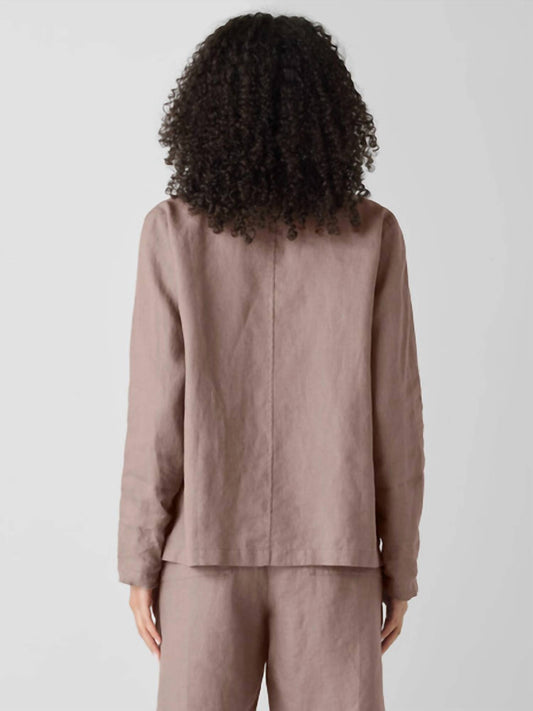 Eileen Fisher - Organic Linen High Collar Jacket