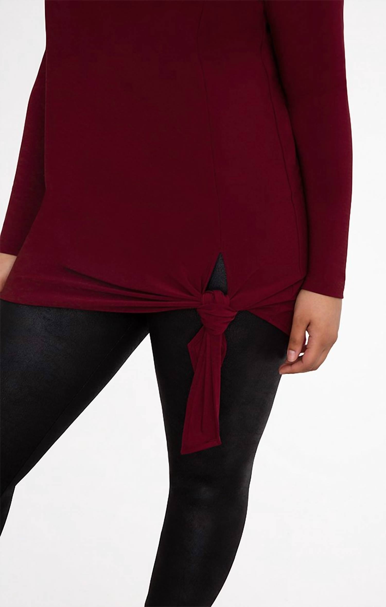 Sympli - Mock Neck Tie Tunic