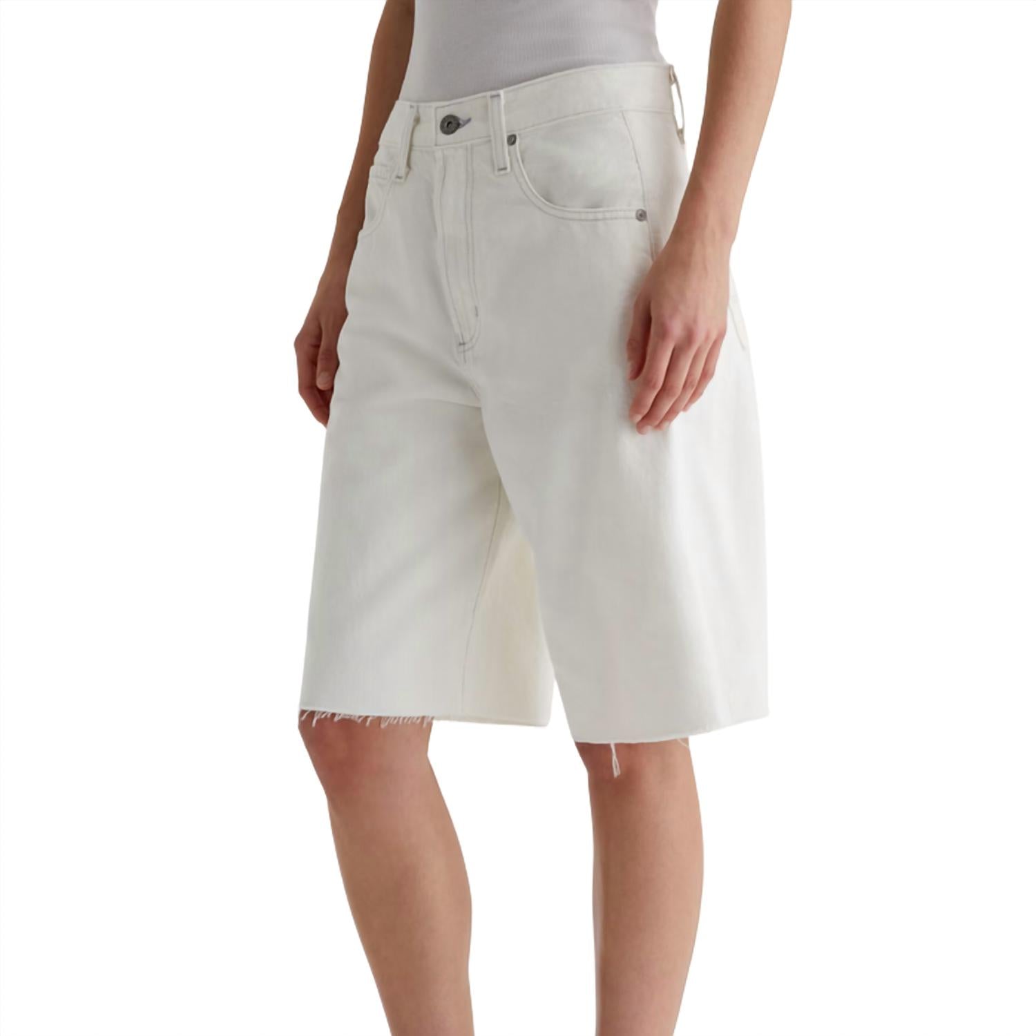 AG Jeans Women's Hattie Short in ivory mist - women's shorts - alternate view