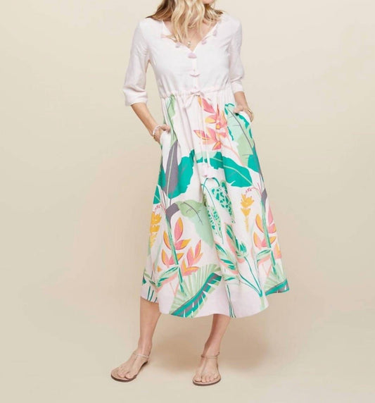 Spartina 449 - Summerton Pink Lemonade Long Tropical Dress