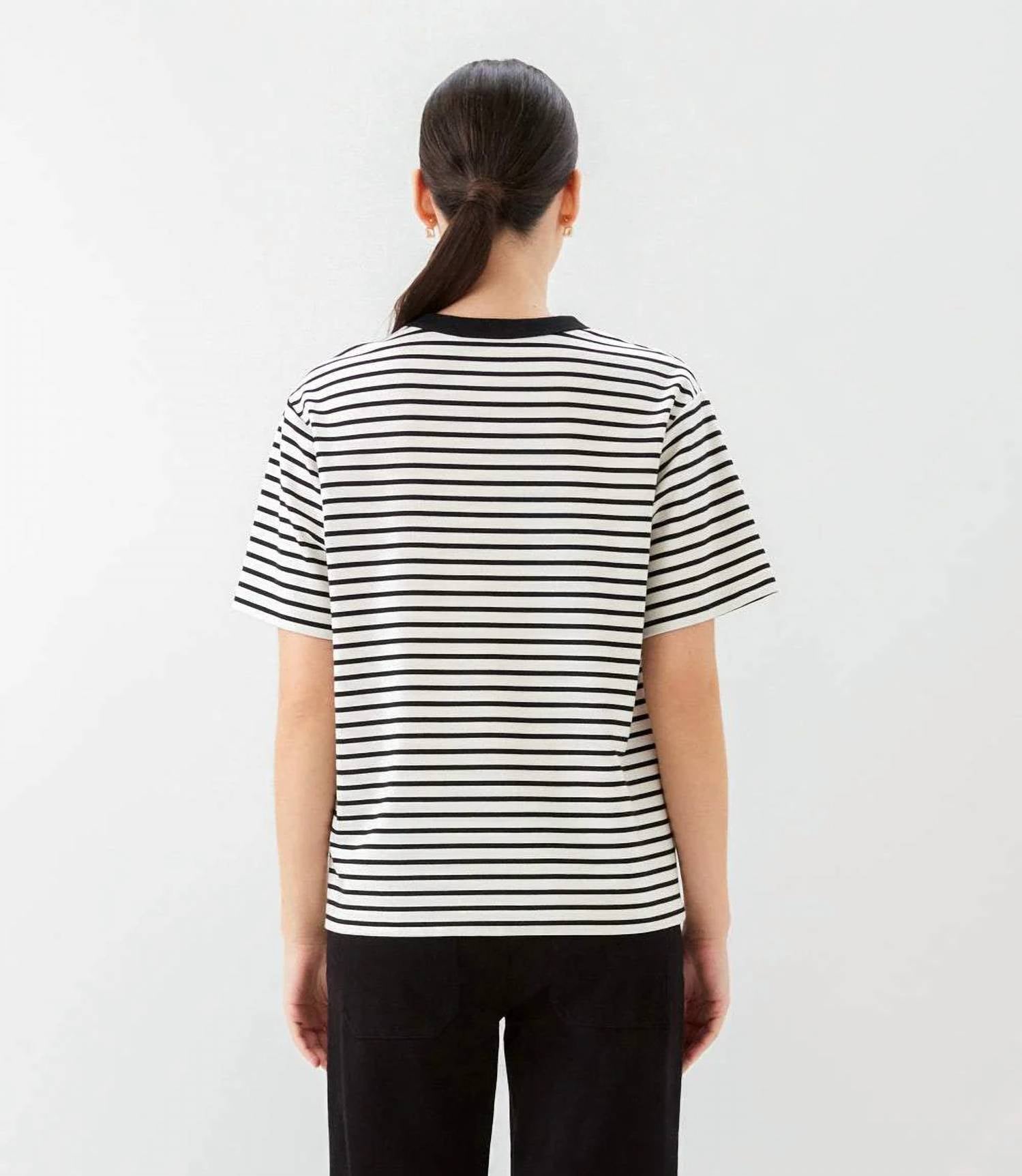 Karen Kane - Stripe Short Sleeve Top