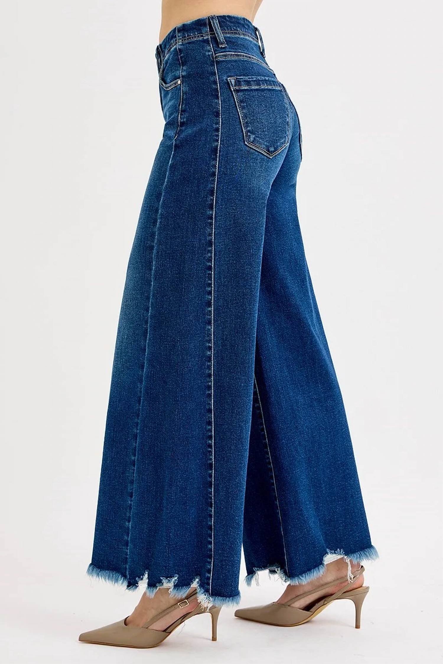Risen - Chatter High Rise Ankle Wide Jeans
