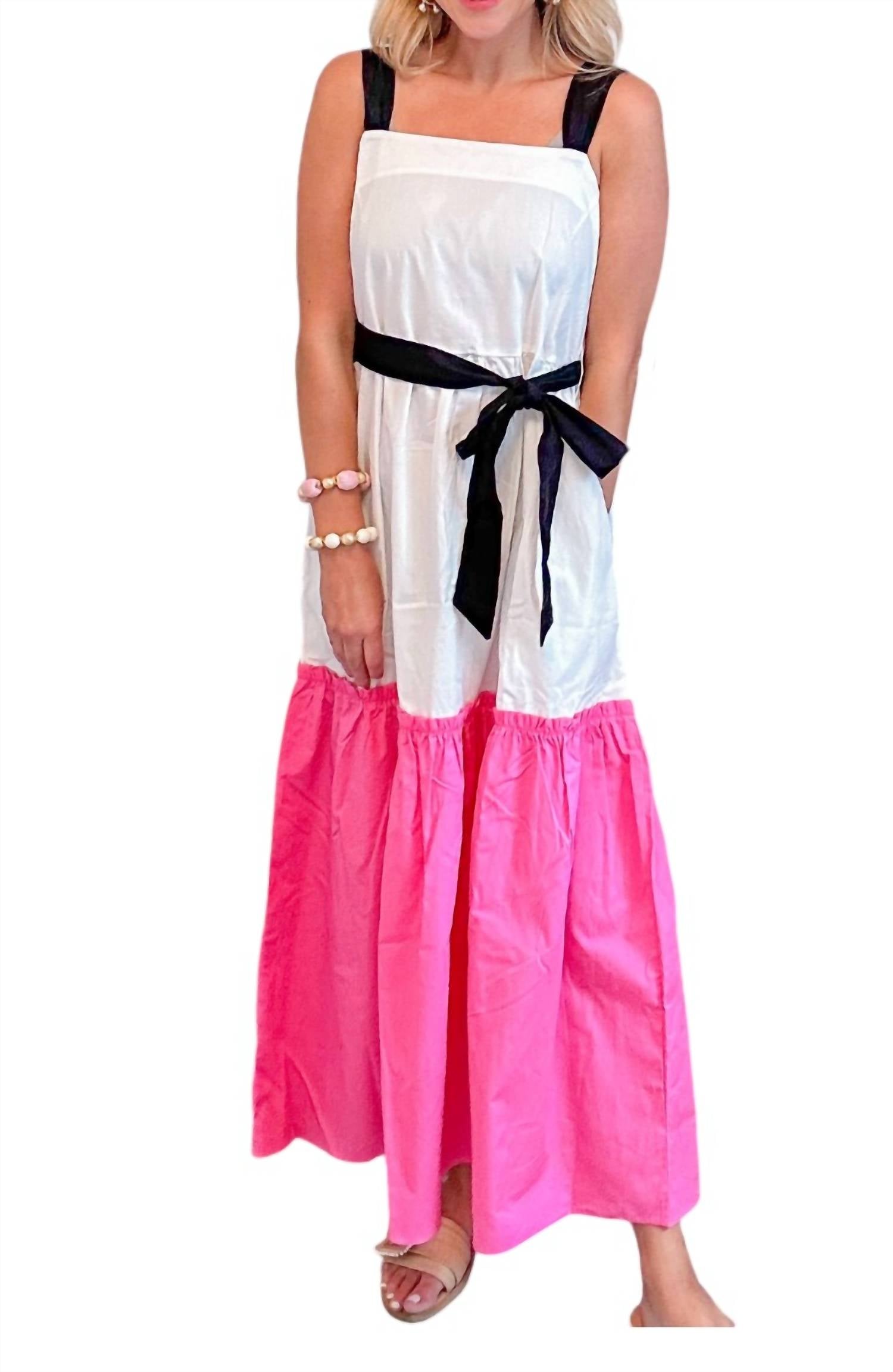 Maude - Color Block Maxi Dress