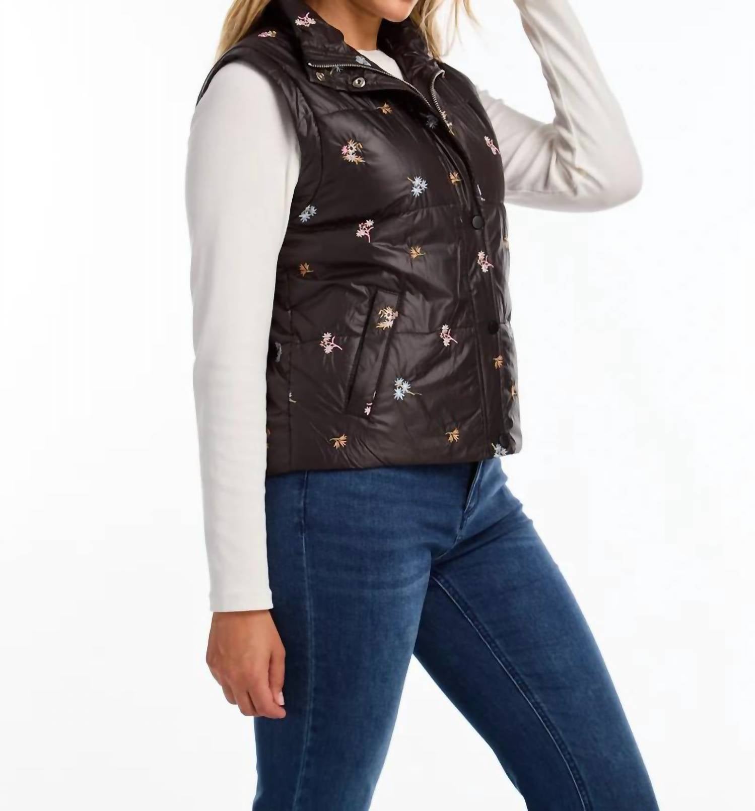 Fdj - Quilted Embroidered Vest