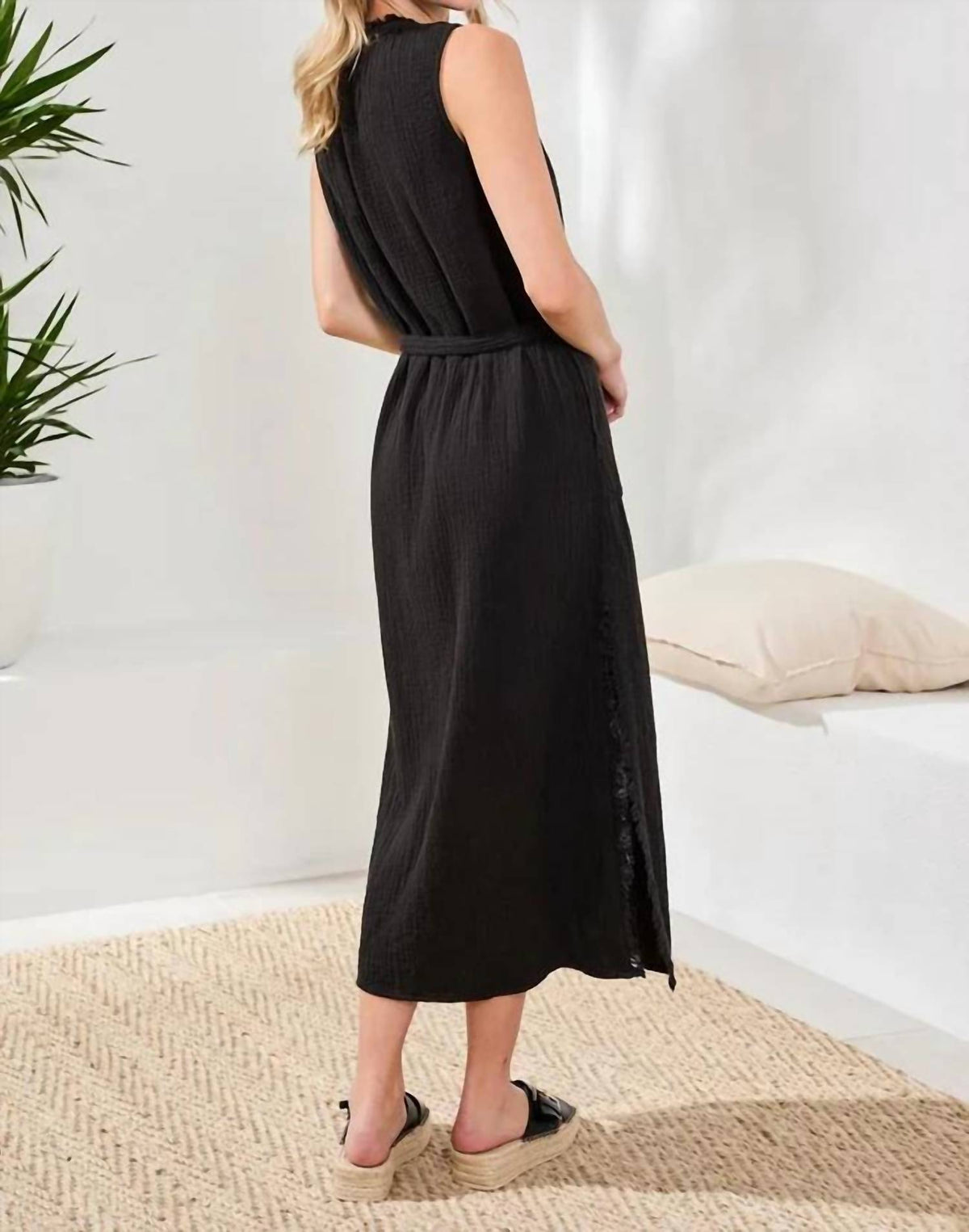 Tribal - Cotton Crinkled Gauze Maxi Dress